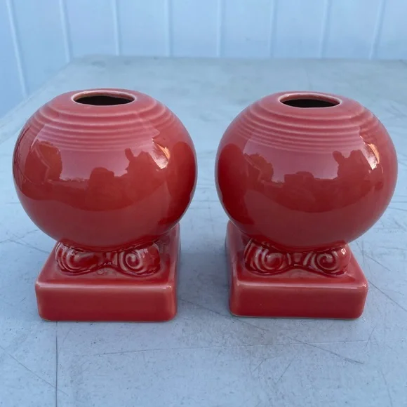Fiestaware Jack o Lantern candlestick holders - Picture 4 of 5